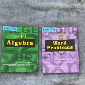 New Kumon math workbooks Grades 6-8 Algebra and Word Problems Books